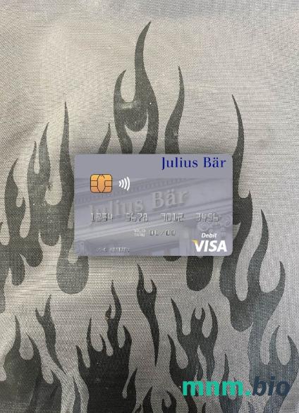Switzerland Julius Baer Group AG visa obciążyć card wygląd fotograficzny skan PSD + zdjęcie